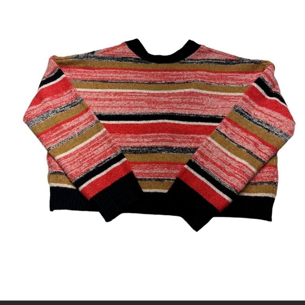 BP Black Marl Stripped Crop Cardigan Sweater NWT - Picture 6 of 8